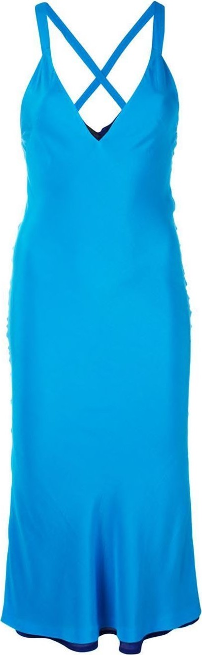 Haider Ackermann deep V-neck dress