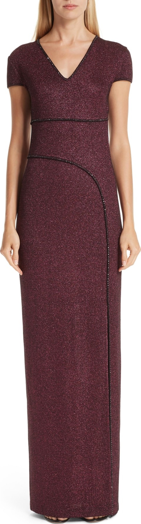 St. John Mod Metallic Knit Gown