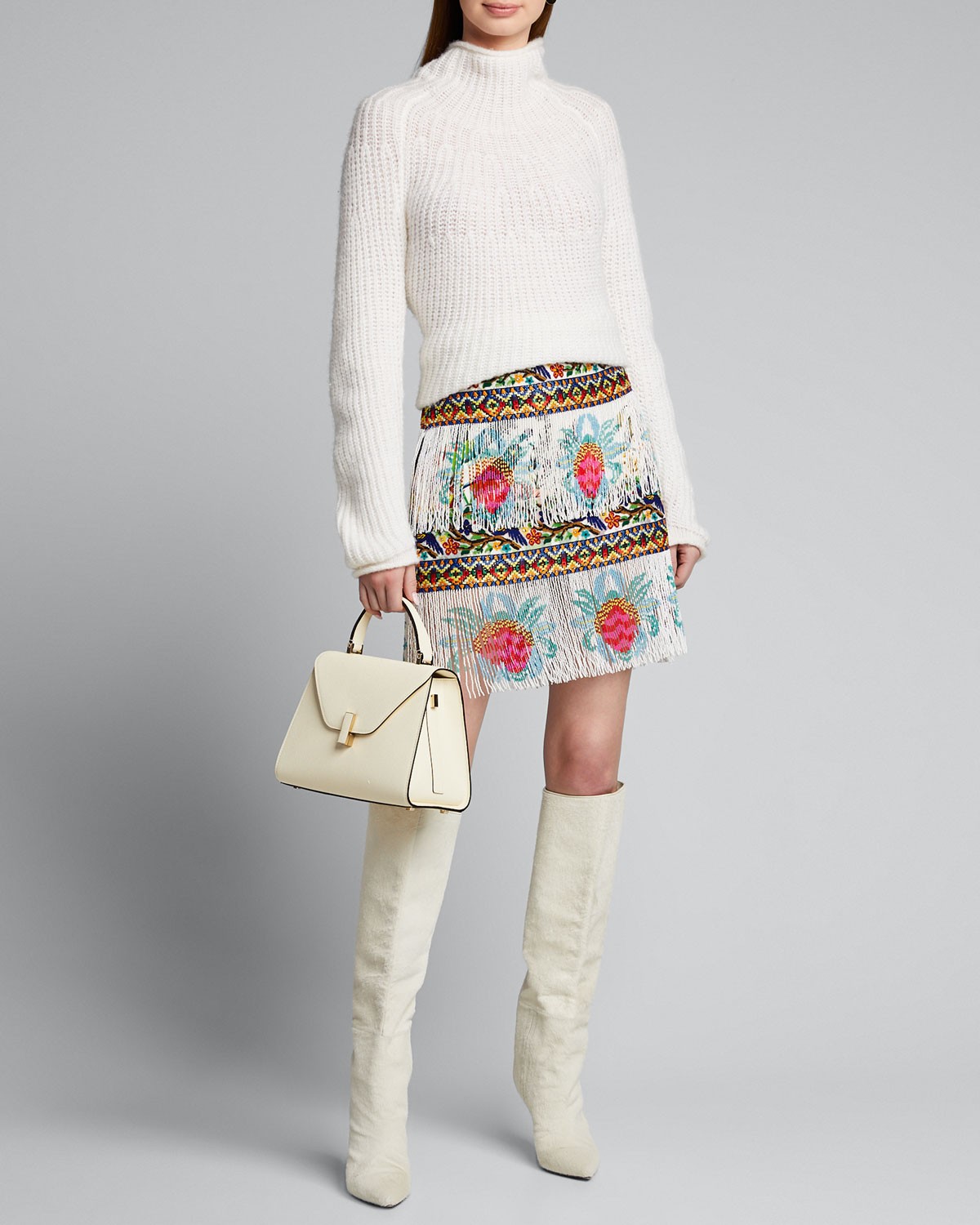 Camilla Beaded Embroidered Mini Skirt