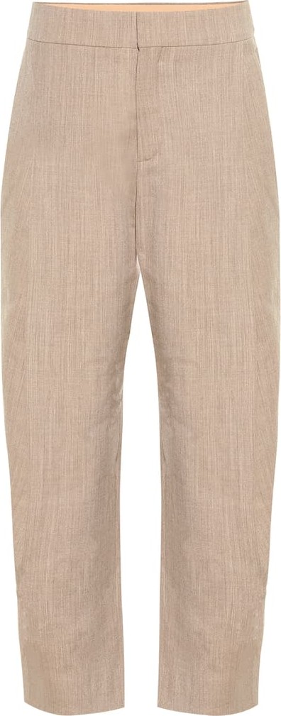 Chloe Cropped high-rise stretch-wool pants
