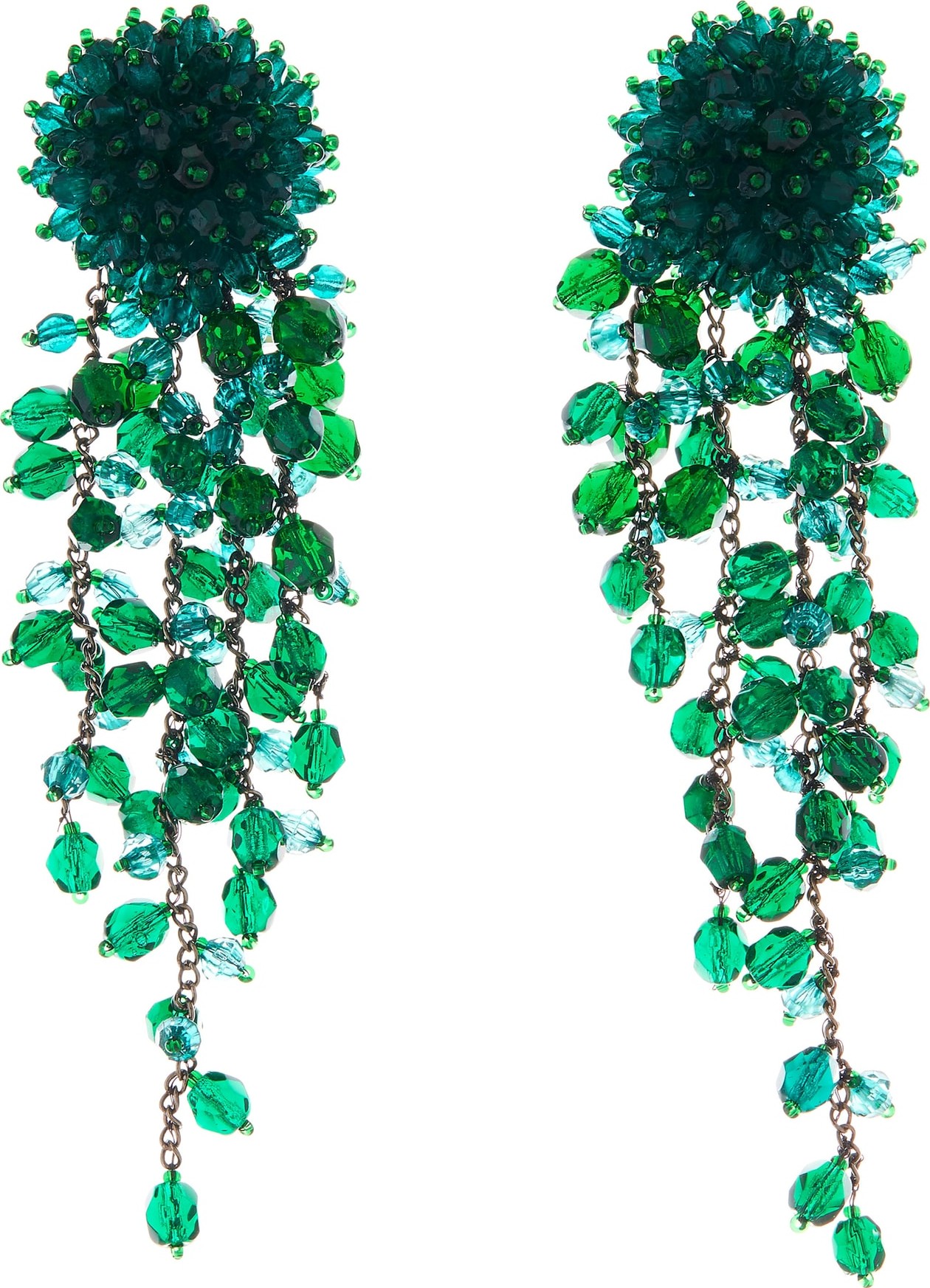 Oscar De La Renta Beaded Cascade Earrings