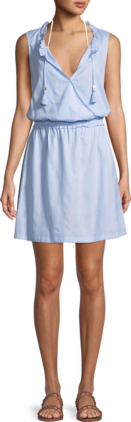 HEIDI KLEIN Sleeveless Cotton Coverup Mini Dress