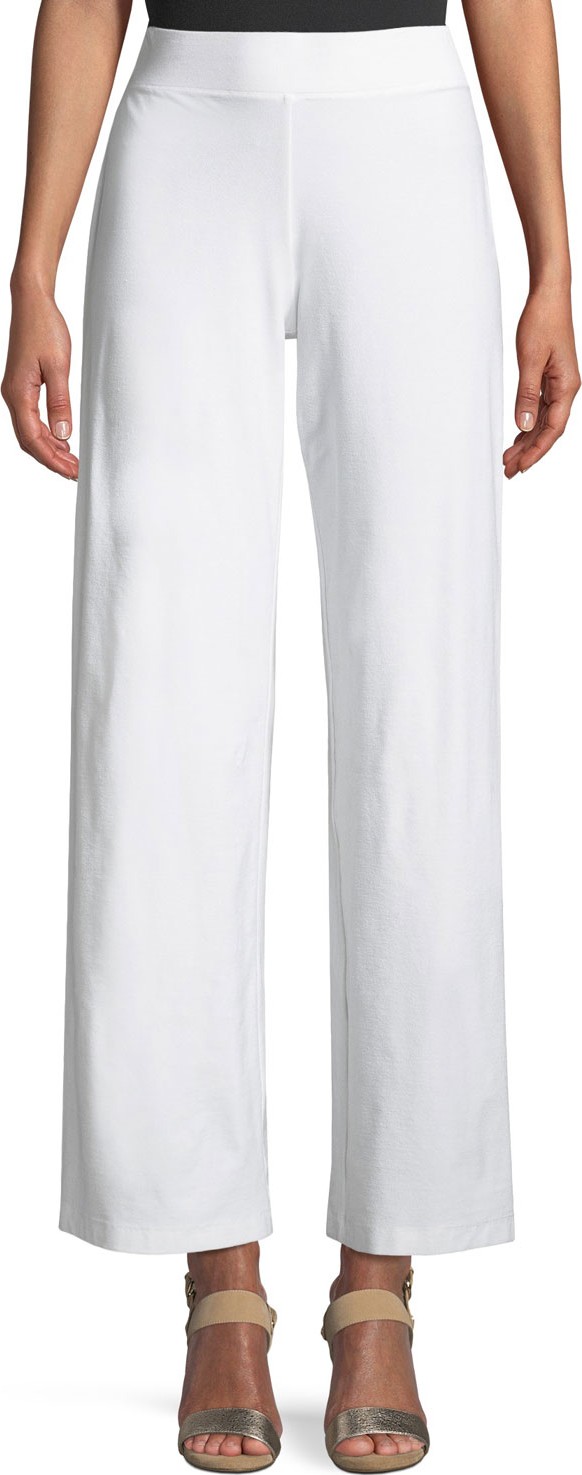 Eileen Fisher Washable Stretch Crepe Modern Straight-Leg Pants