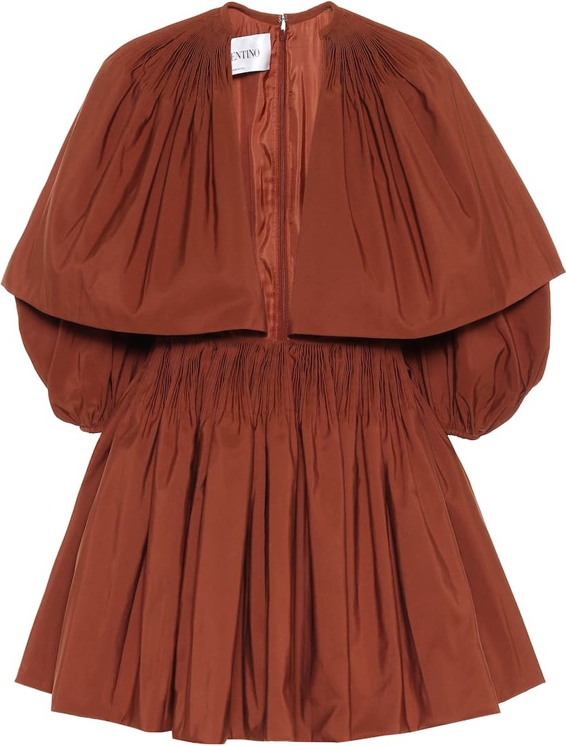 Valentino Cotton-blend faille minidress