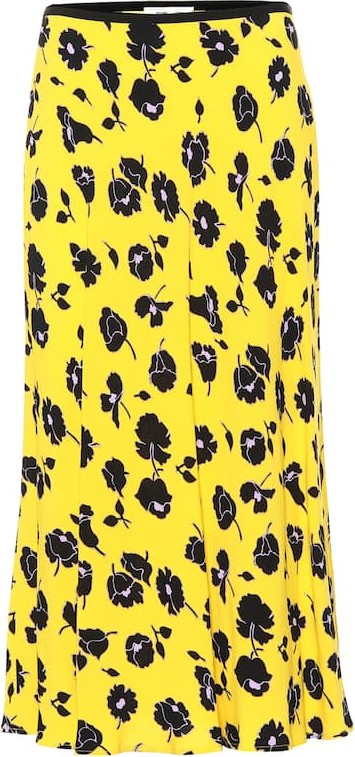 DIANE von FURSTENBERG Mae crêpe midi skirt
