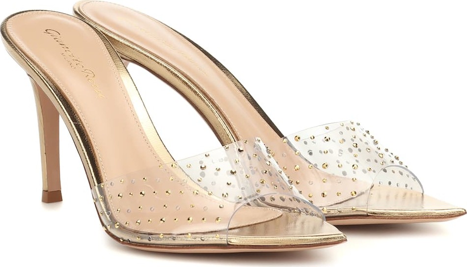 Gianvito Rossi Exclusive to Mytheresa – Elle 85 embellished leather mules