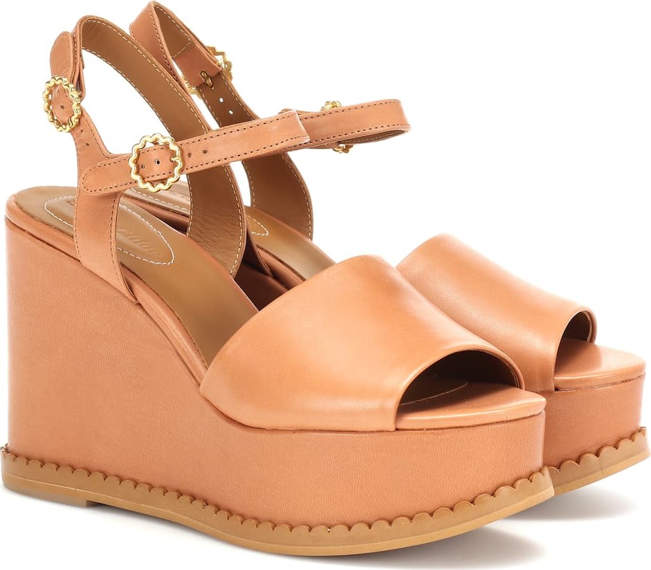 See By Chloé Leather wedge sandals