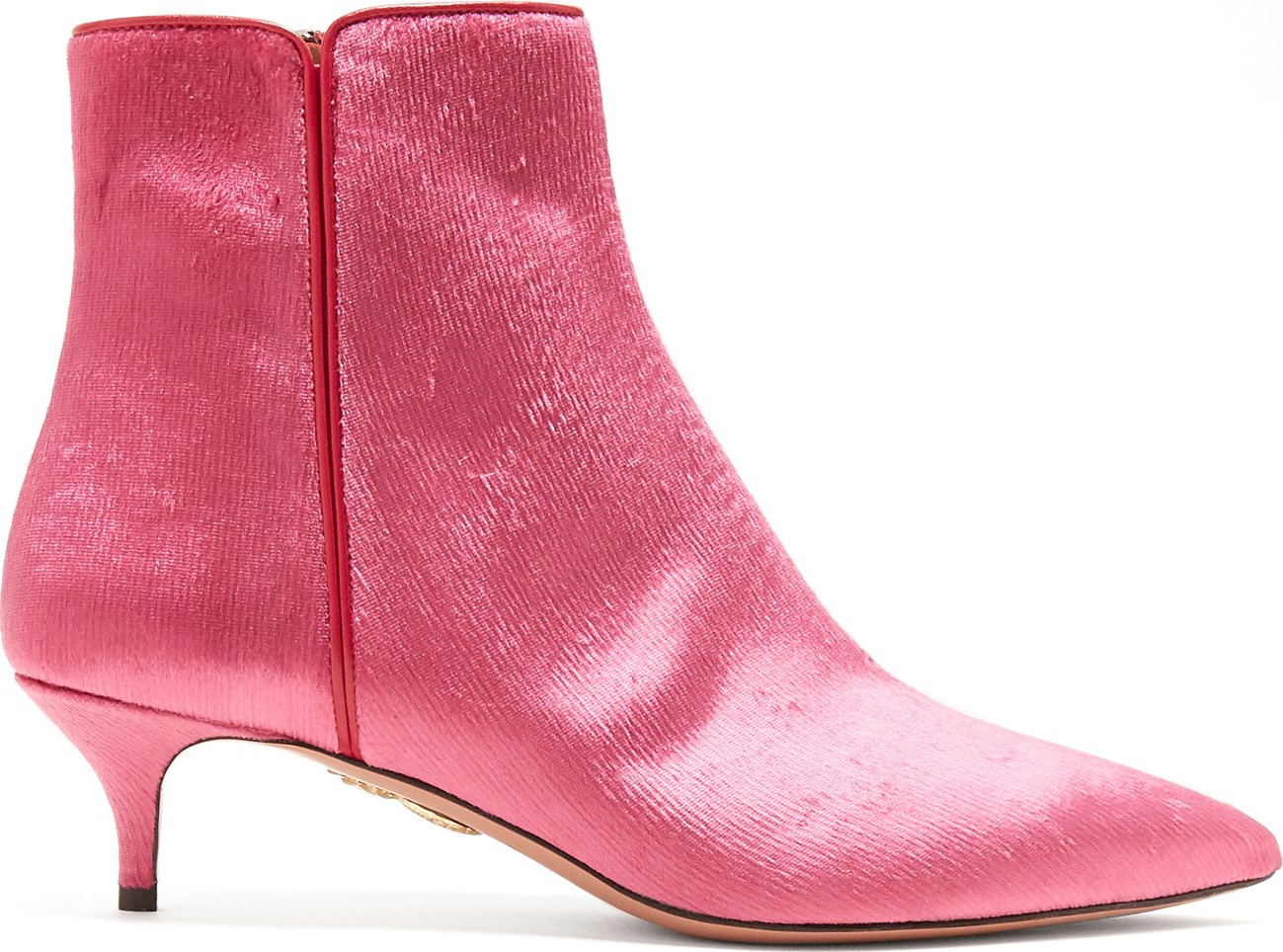 Aquazzura Quant 45 velvet ankle boots