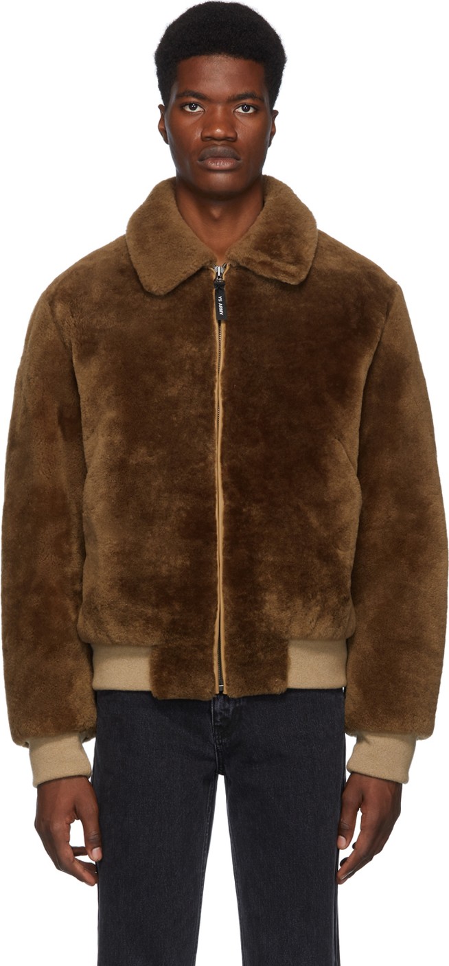 Army By Yves Salomon Brown Merino Jacket