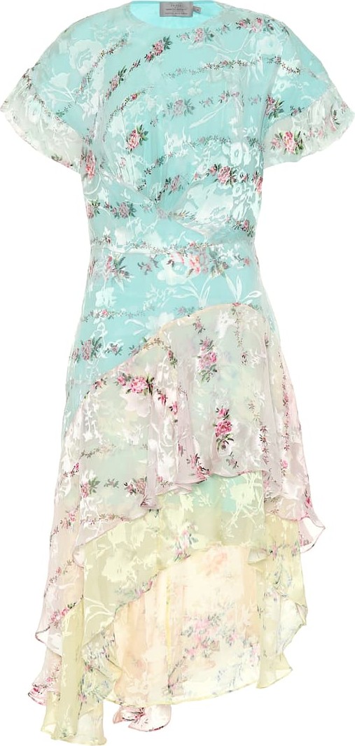 Preen Paula silk-satin asymmetric dress