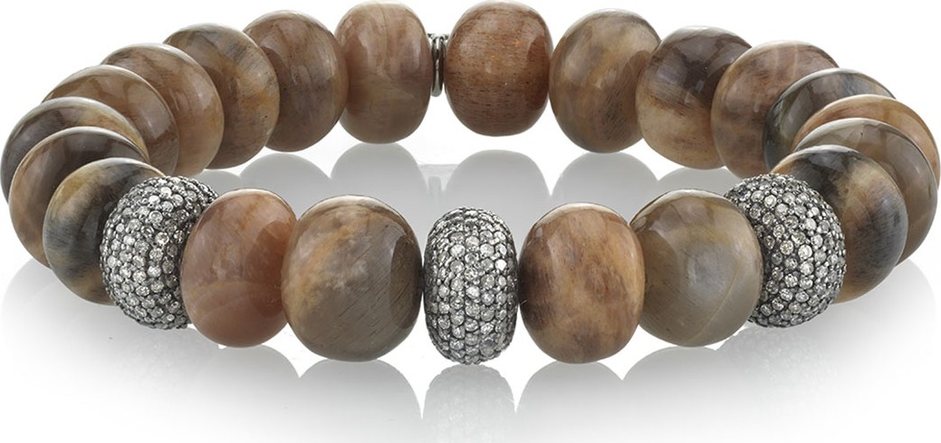 Sheryl Lowe Sunstone & Diamond Donut Bracelet