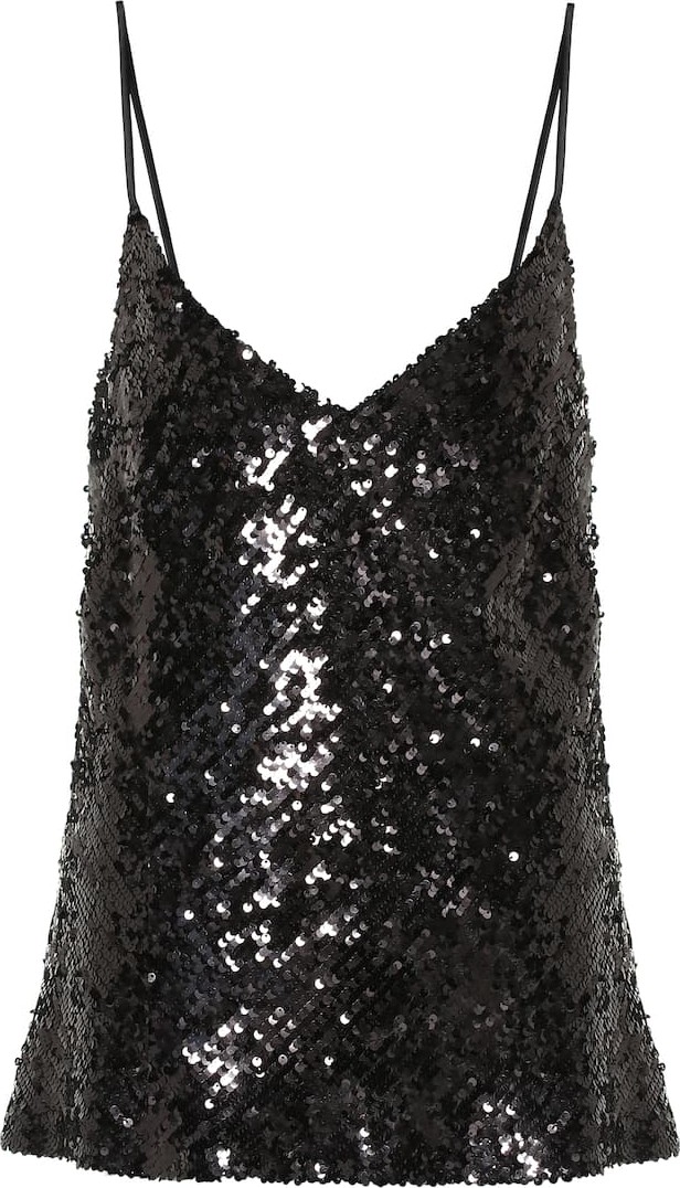 Galvan Moonlight sequined tank top