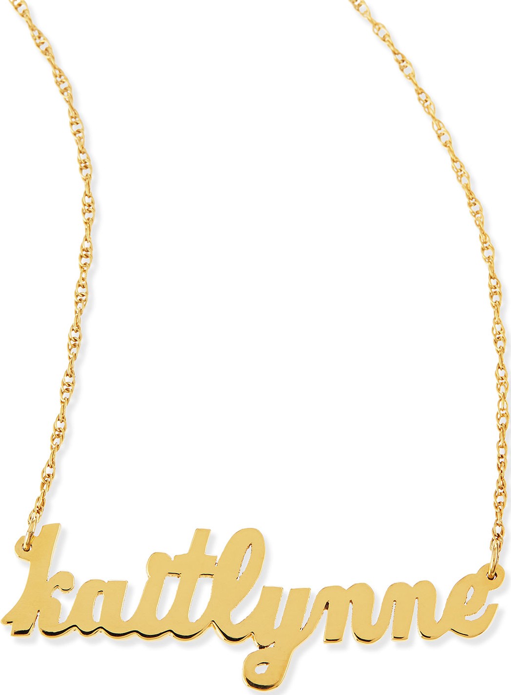 Jennifer Zeuner Jewelry Serafina Personalized Mini Nameplate Necklace