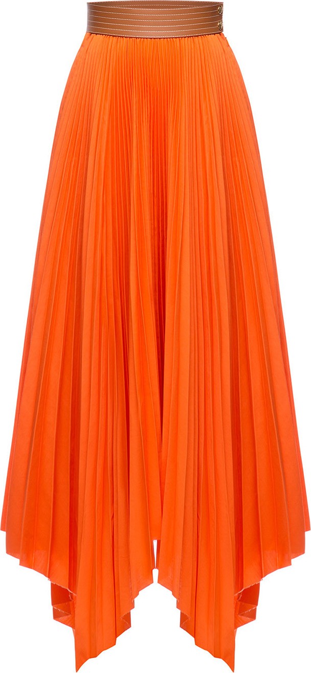 LOEWE asymmetric pleated skirt