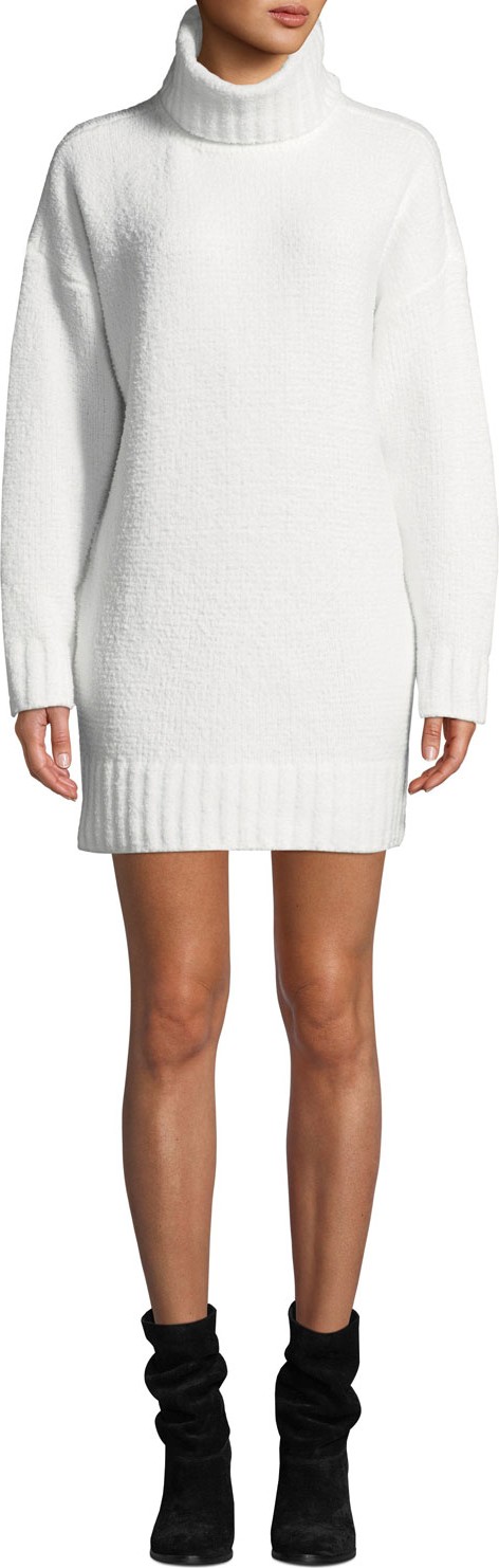 ATM Anthony Thomas Melillo Chenille Turtleneck Short Sweater Dress