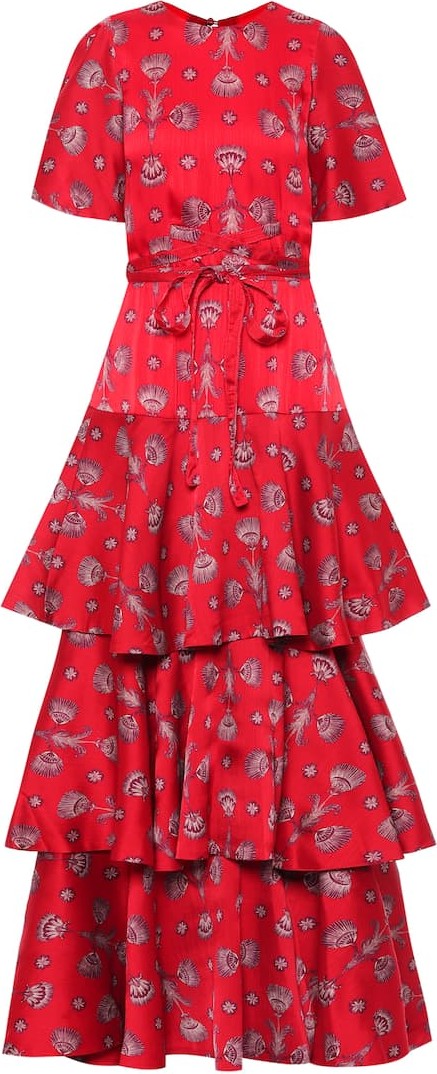 Johanna Ortiz Meditacion Del Mas Alla satin dress