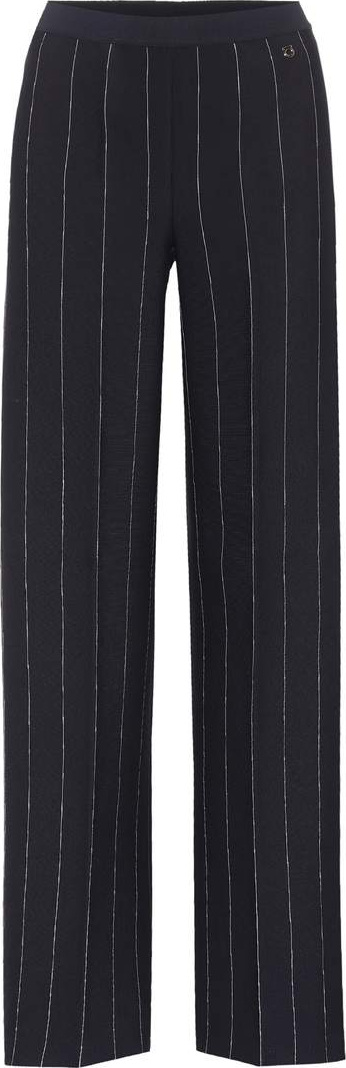Salvatore Ferragamo Striped crêpe wide-leg trousers