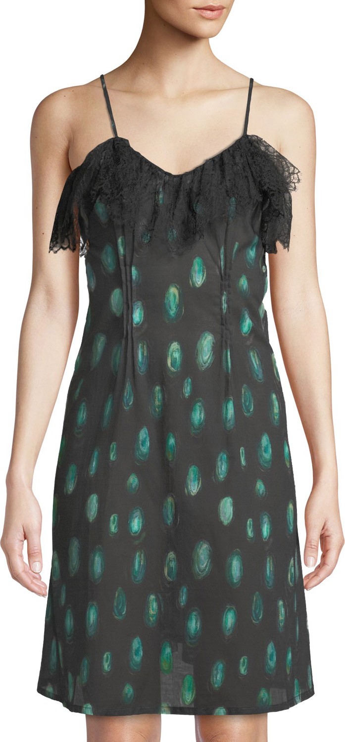 La Costa del Algodón Layna Lace-Trim Chemise