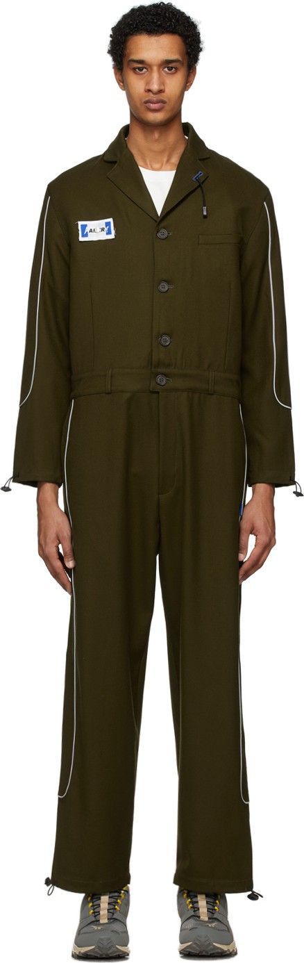 ADER error Khaki Wool Deod Jumpsuit