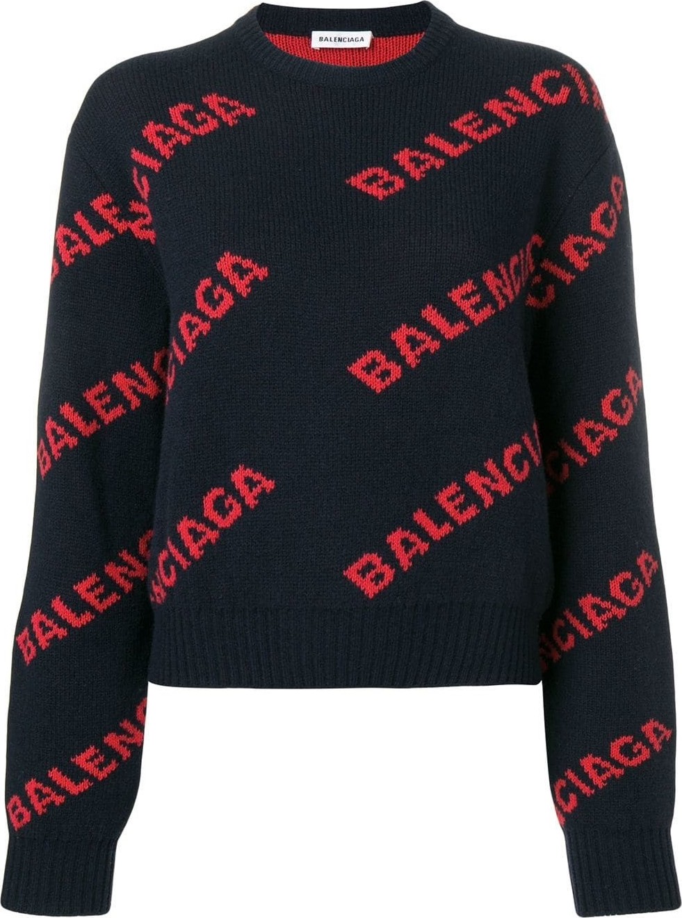 Balenciaga contrast logo jumper