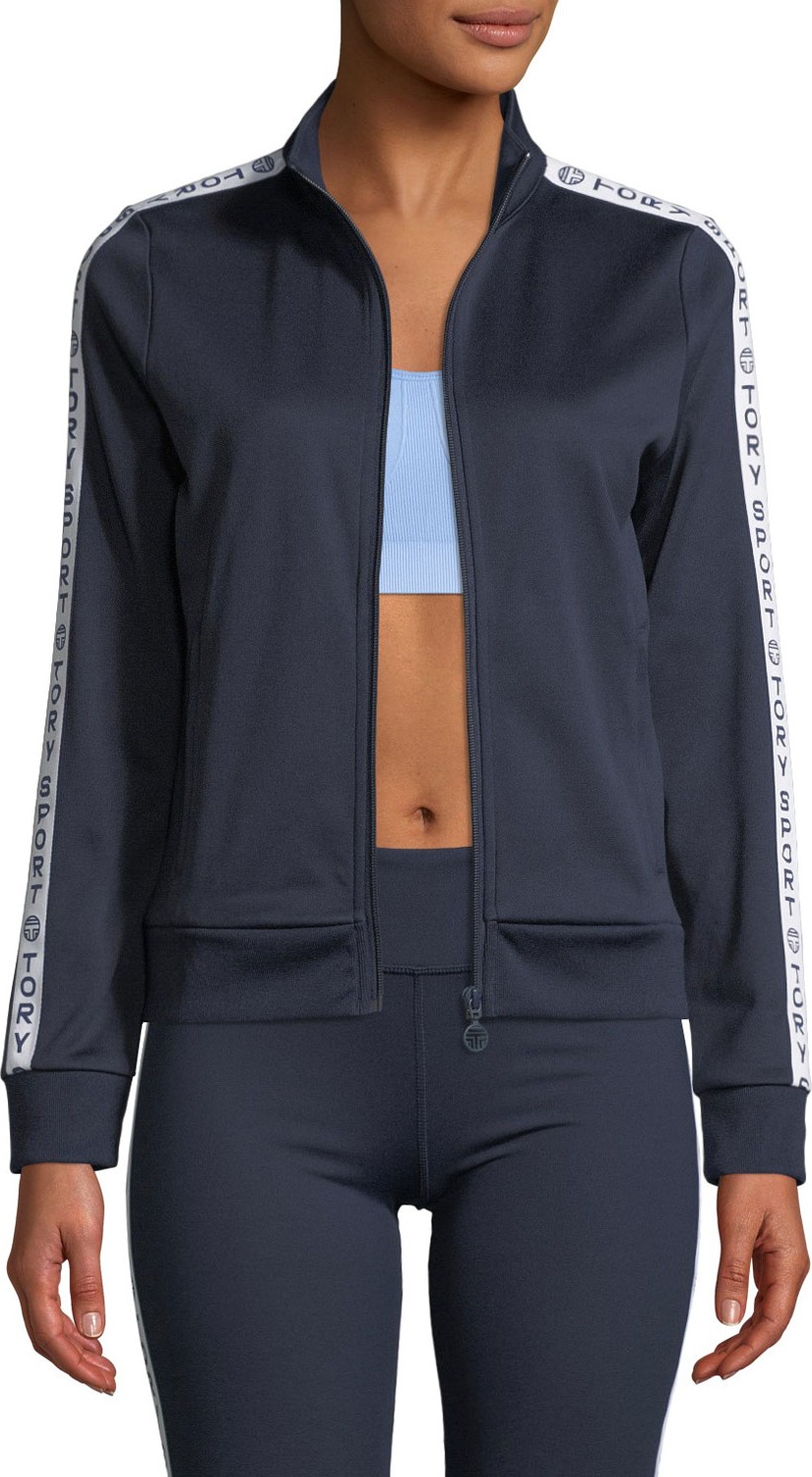 Tory Sport Logo-Banner Zip-Front Track Jacket