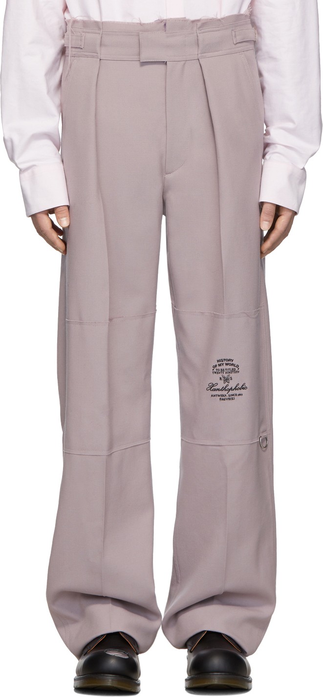 Raf Simons Purple Wool Wide Fit Trousers