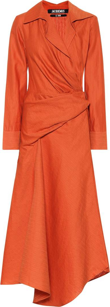 Jacquemus Sabah wool-blend wrap maxi dress
