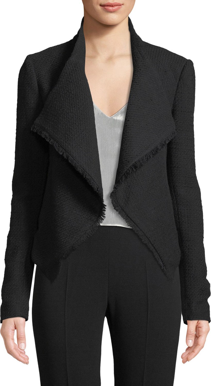 LIKELY Jeanne Open-Front Cropped Tweed Jacket