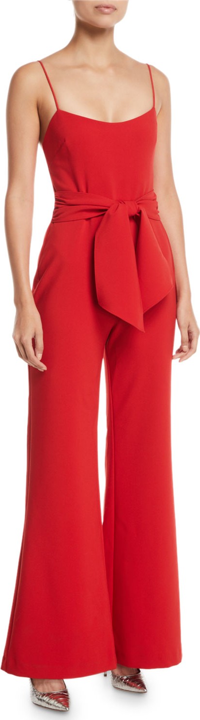 LIKELY Genevieve Wide-Leg Tie-Front Jumpsuit