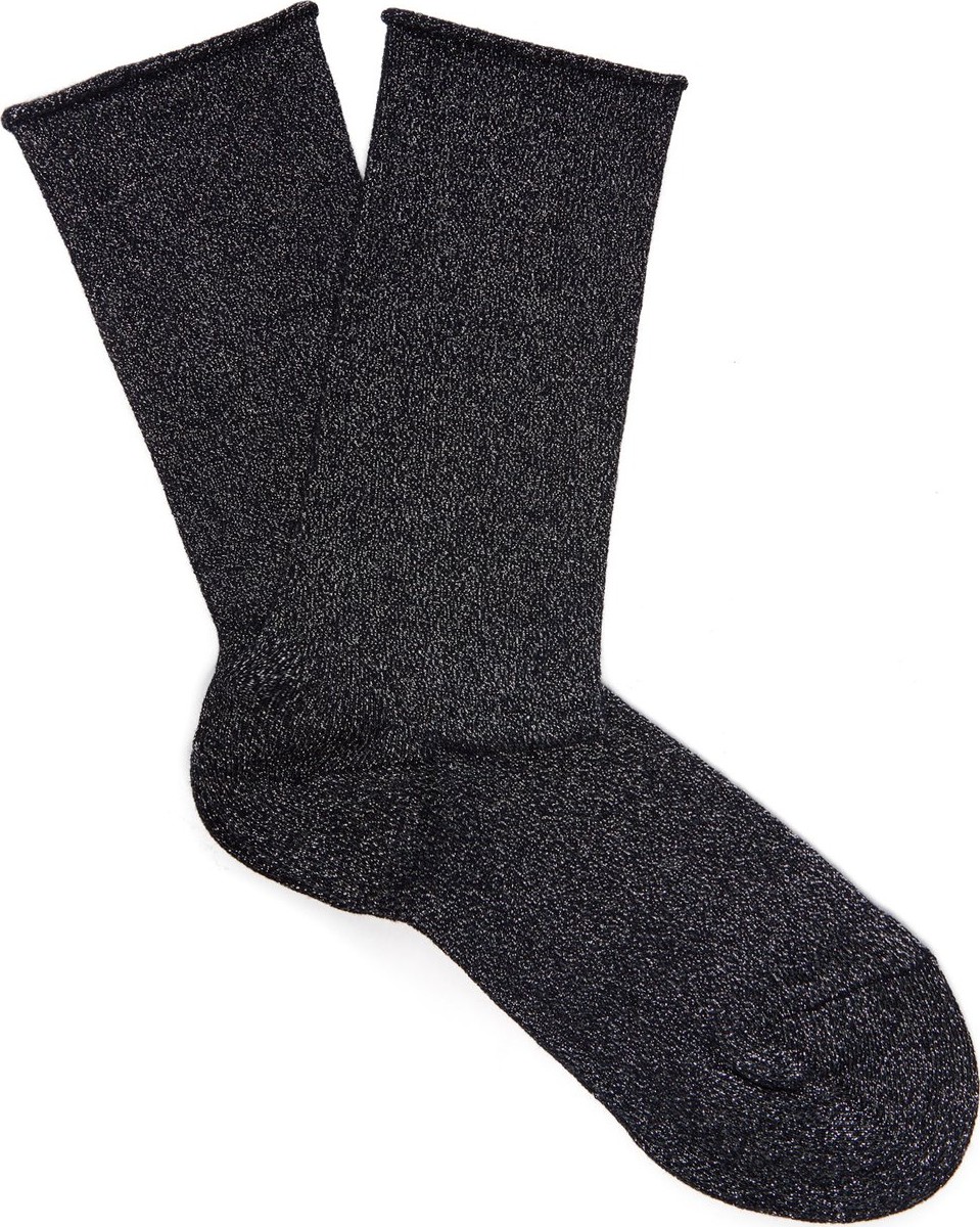 Falke Lurex logo-intarsia knit socks