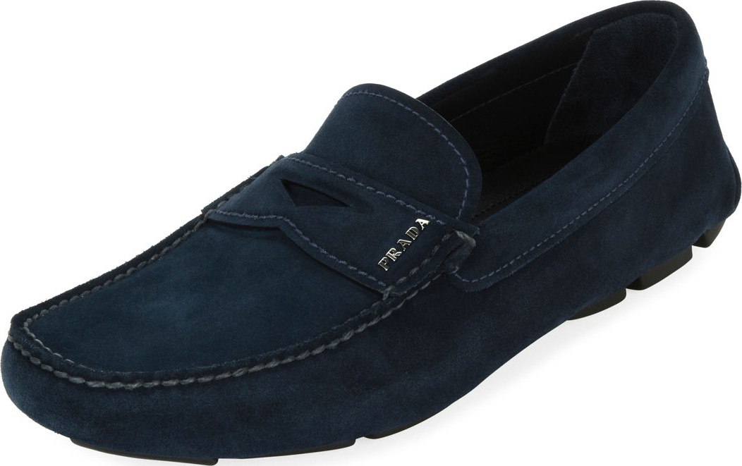Prada Men's Suede Driver Shoes