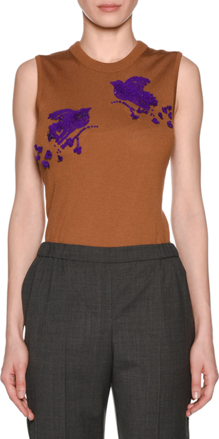 Nº21 Sequin Crewneck Wool Tank