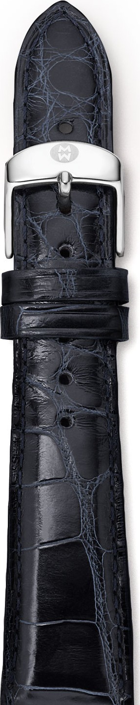 MICHELE 20mm Alligator Strap, Navy