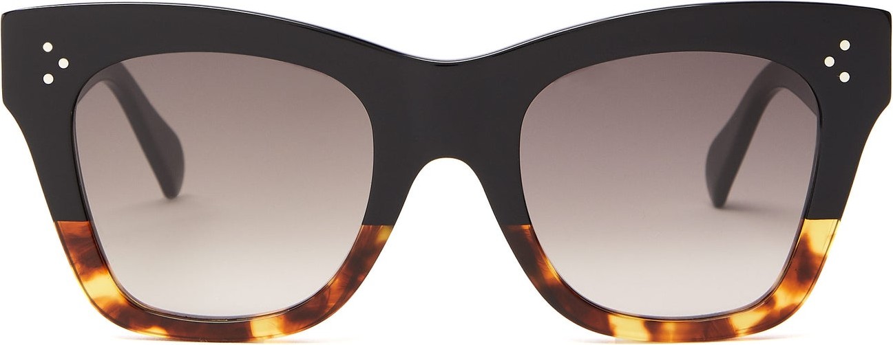 Celine Square tortoiseshell-gradient acetate sunglasses