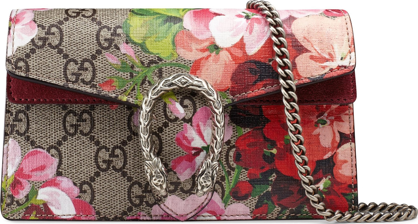Gucci Super Mini Dionysus GG Blooms Canvas Shoulder Bag