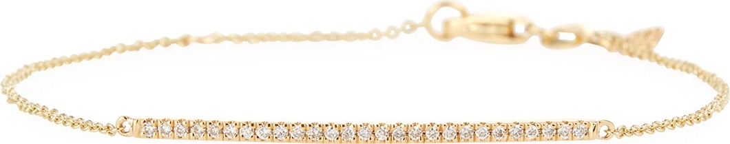 Sydney Evan 14k Micropave Diamond Bar Bracelet