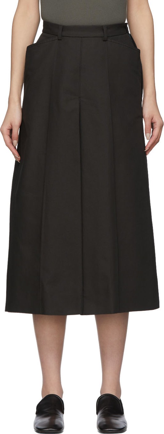 Lemaire Black Linen Pleated Shorts Lemaire Black Linen Pleated Shorts