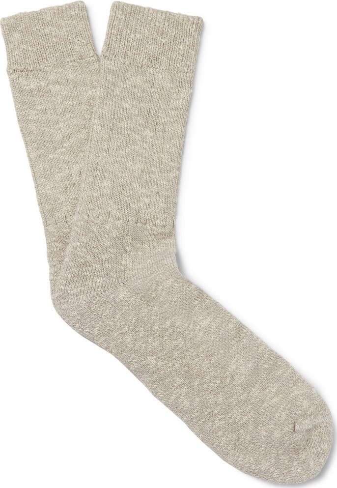Norse Projects Ebbe Mélange Stretch Cotton-Blend Socks