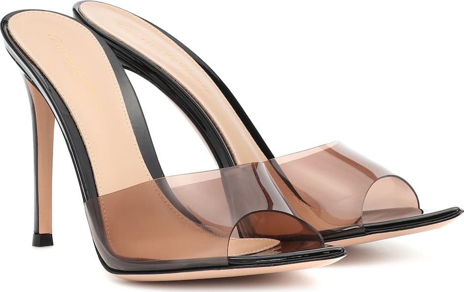 Gianvito Rossi Plexi 105 leather mules