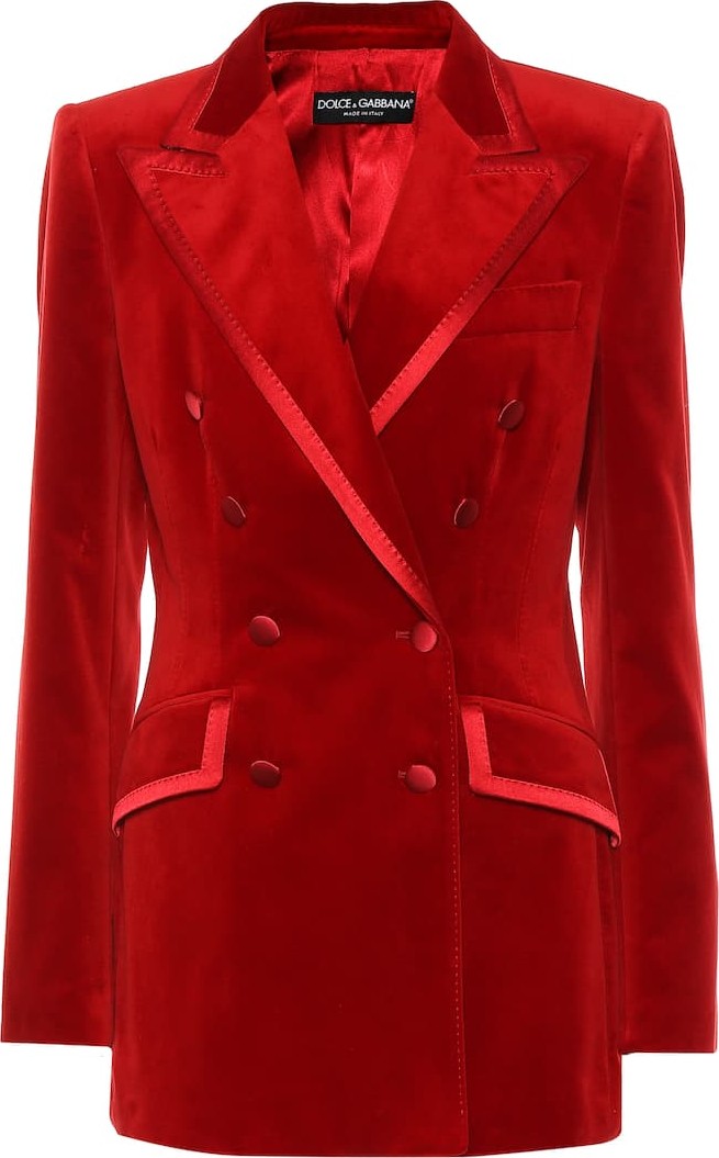 Dolce & Gabbana Double-breasted velvet blazer