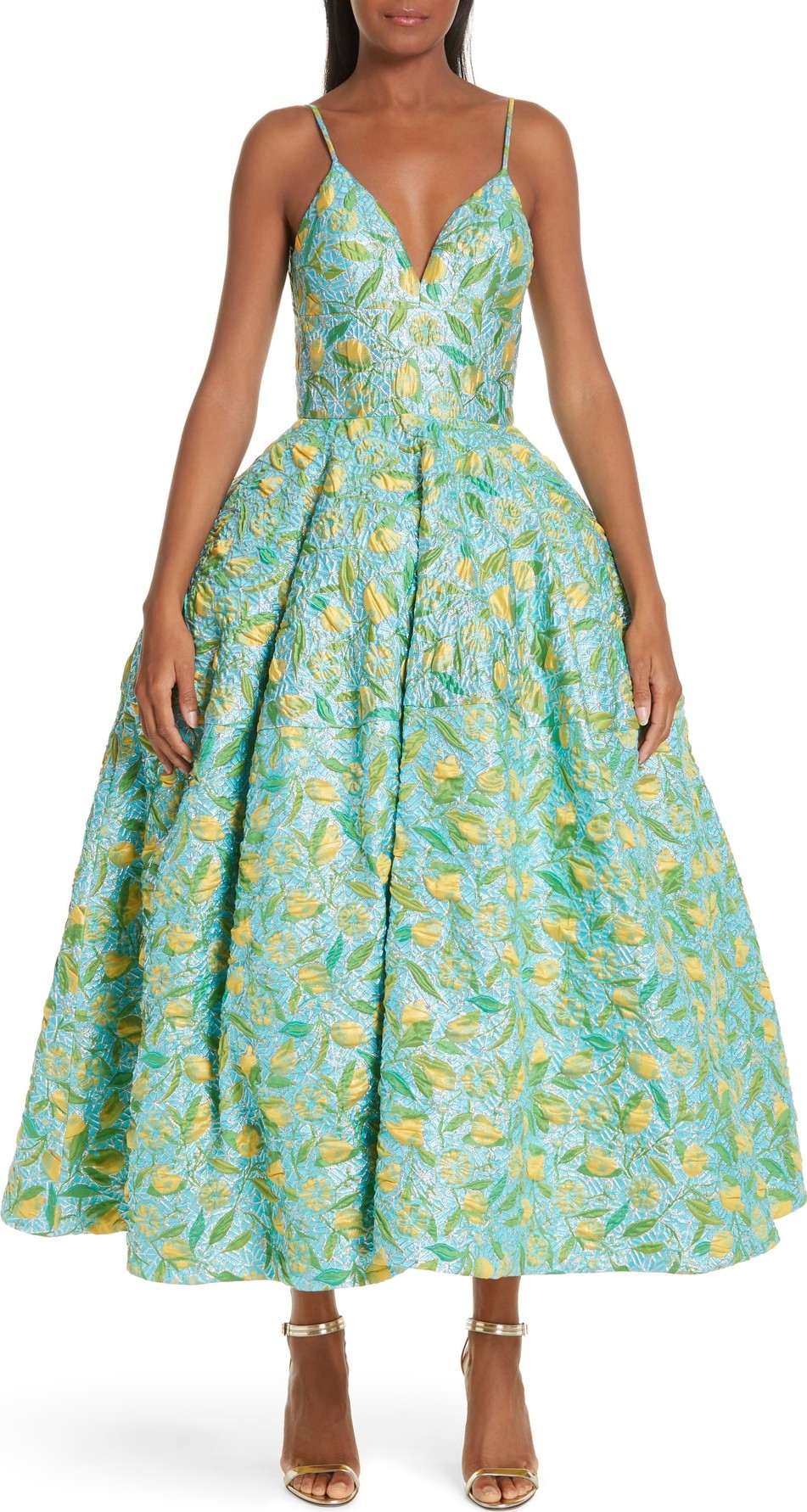 Christian Siriano Floral Evening Dress