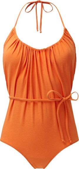 Lisa Marie Fernandez charlotte orange drawstring maillot