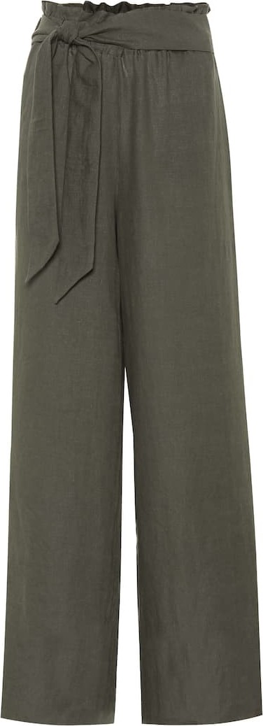 Asceno High-waisted linen pants