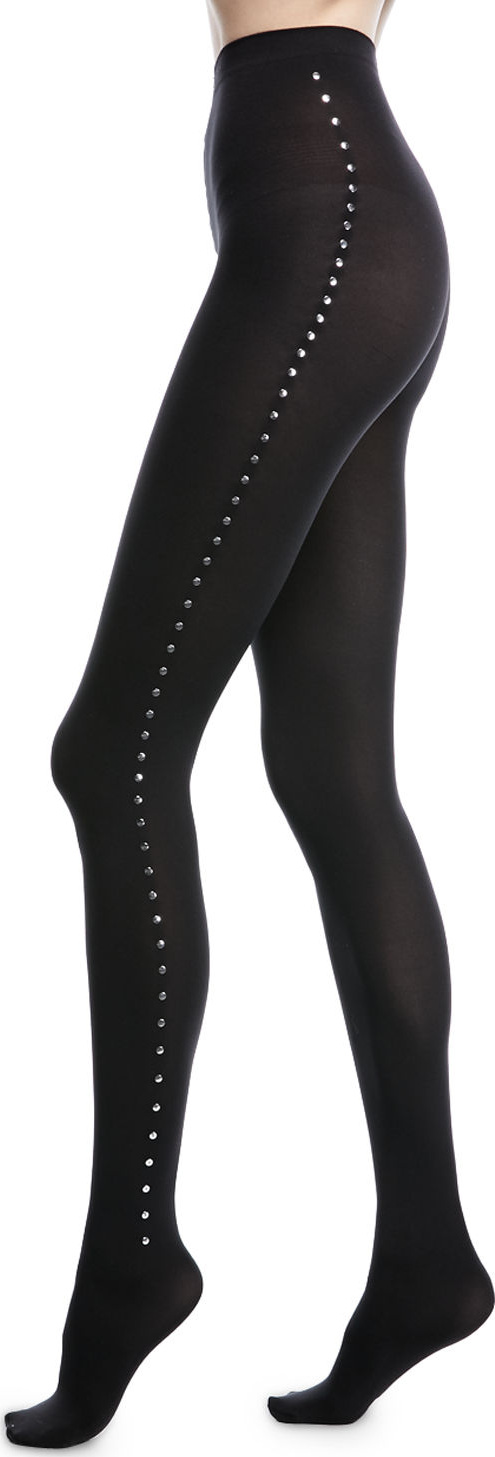 Wolford Velvet de Luxe Tights with Rivet Trim