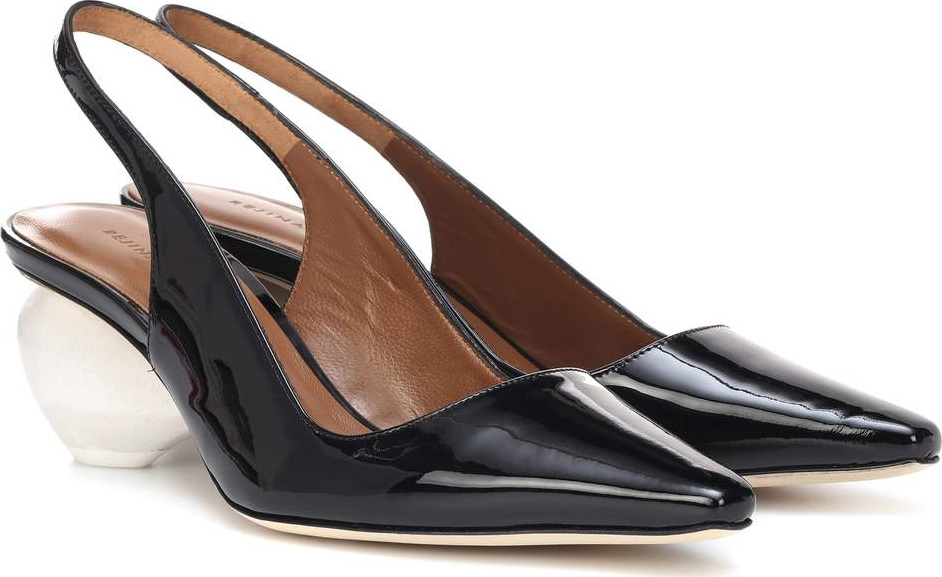 Rejina Pyo Margot patent leather slingback pumps