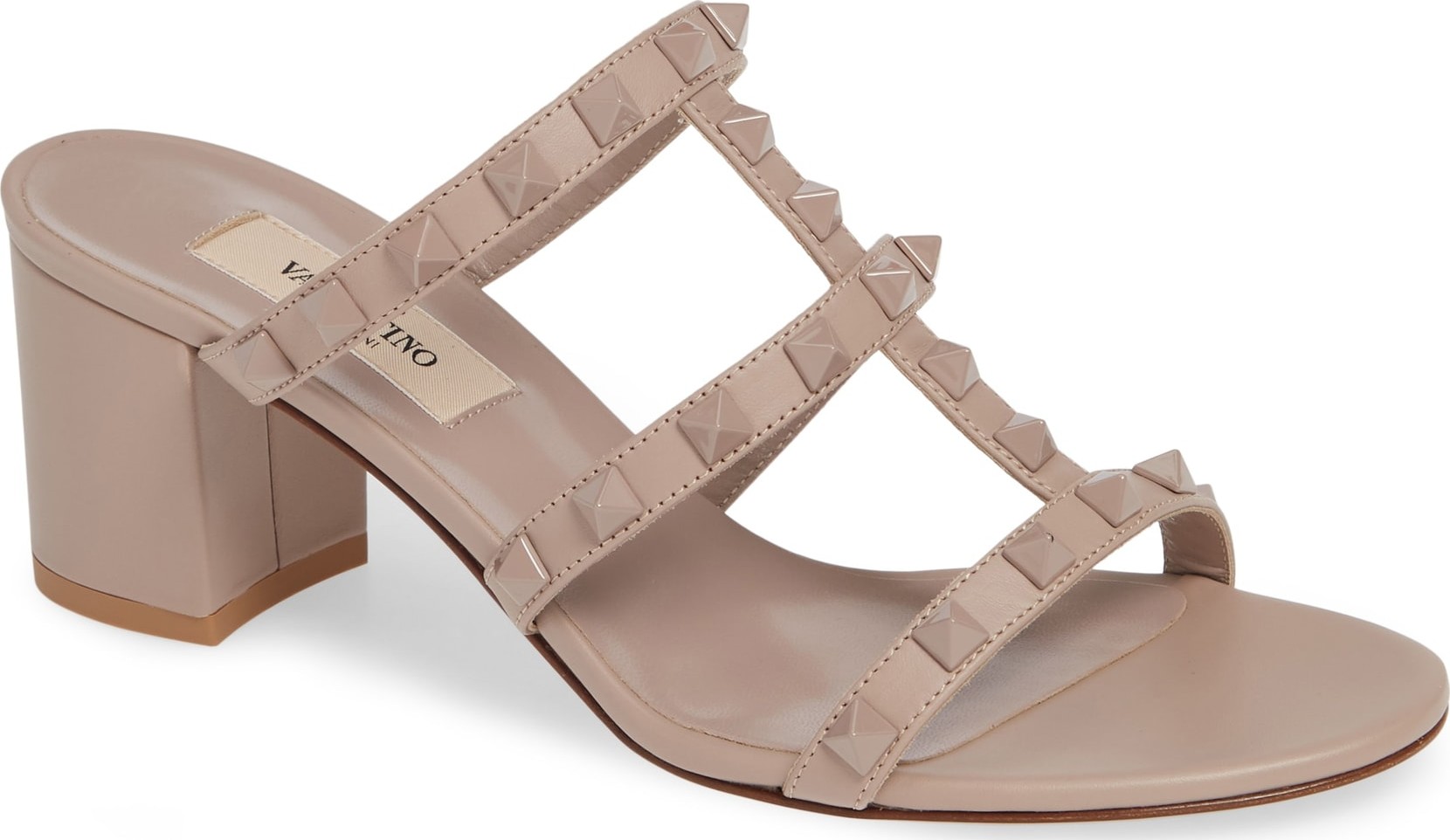 Valentino Rockstud Slide Sandal