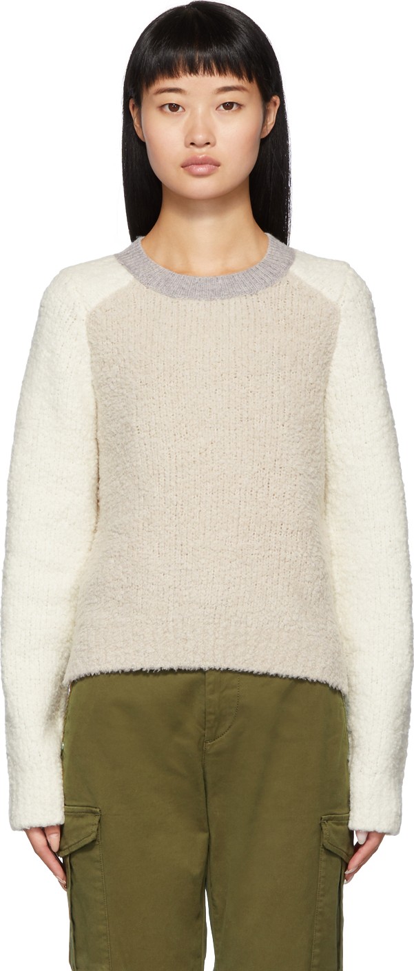 Rag & Bone Off-White Davis Crewneck Sweater