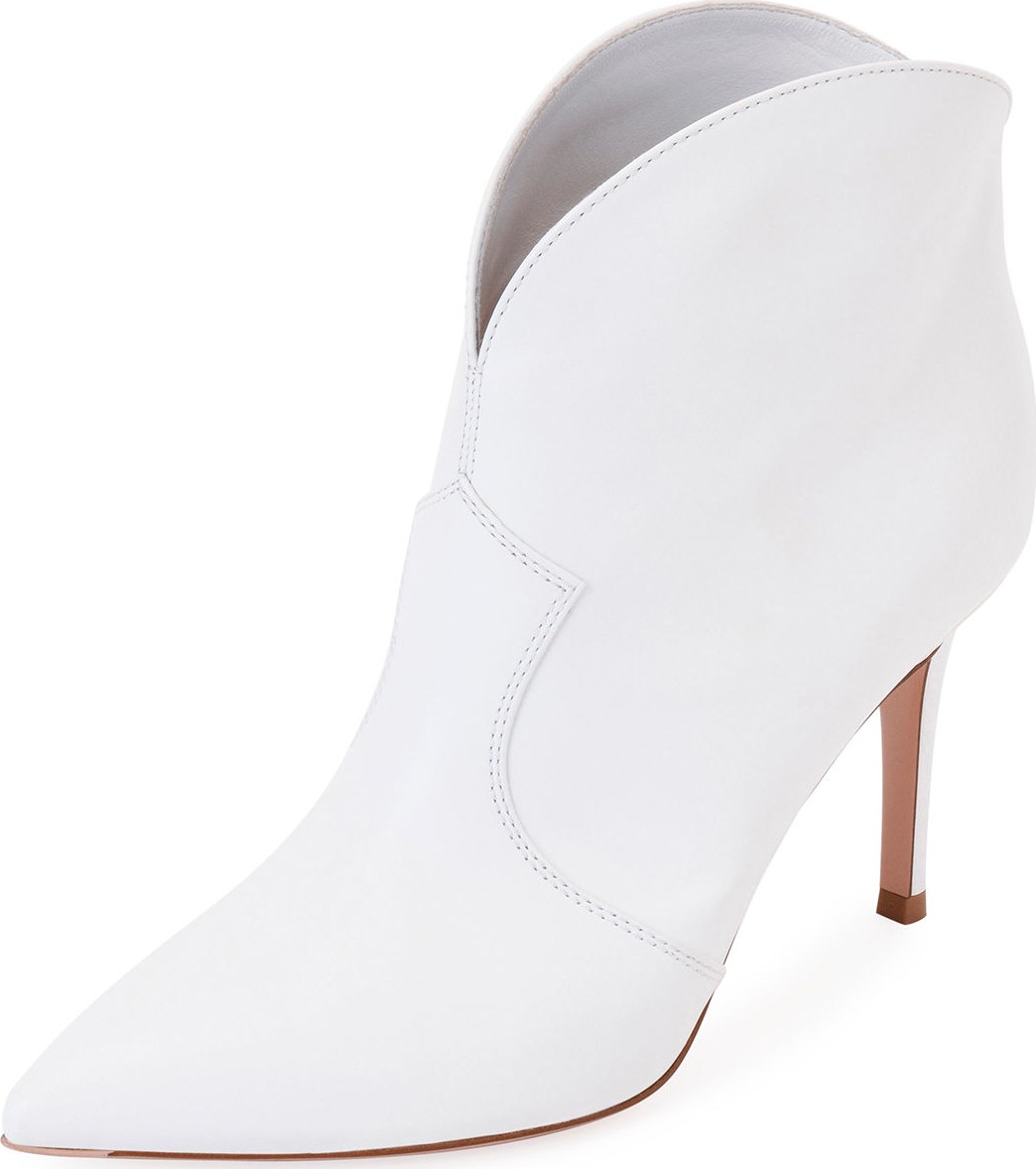 Gianvito Rossi Leather Pointed Western Booties