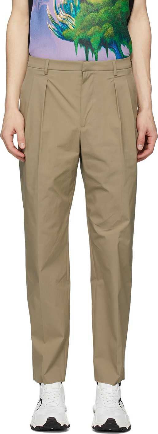 Valentino Beige Cotton Trousers
