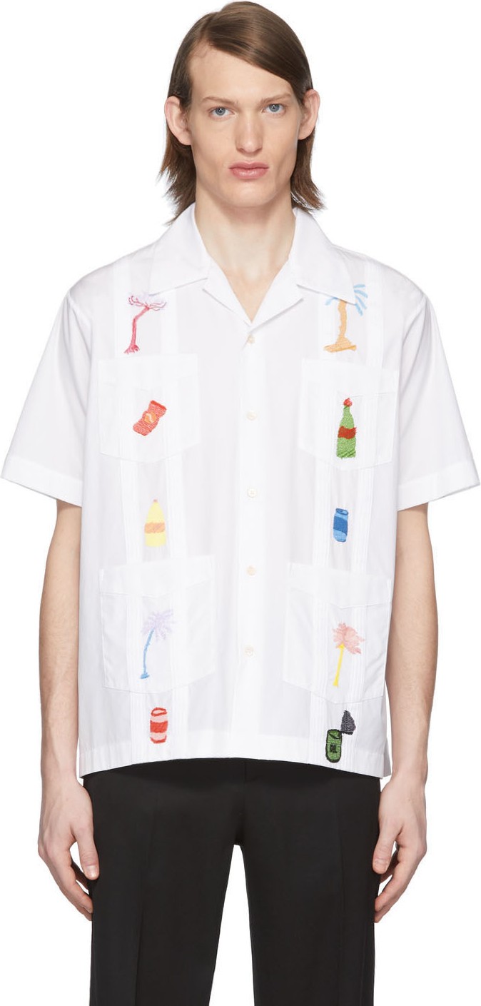 Marni White Embroidered Shirt